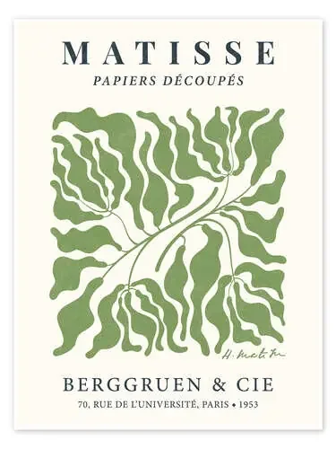 Henri Matisse Floral Abstract, Green de TAlex