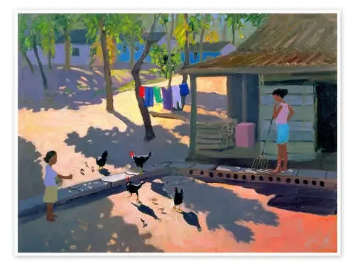 Hens and Chickens, Cuba, 1997 de Andrew Macara Bridgeman Images