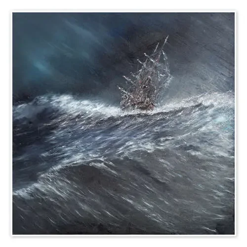 HMS Beagle en una tormenta en el cabo de Hornos, 1832 de Vincent Alexander Booth Bridgeman Images
