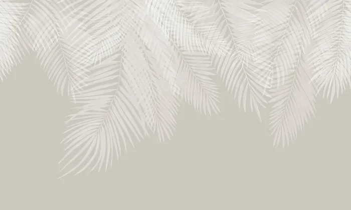 Hojas de palma colgantes – Beige-Blanco