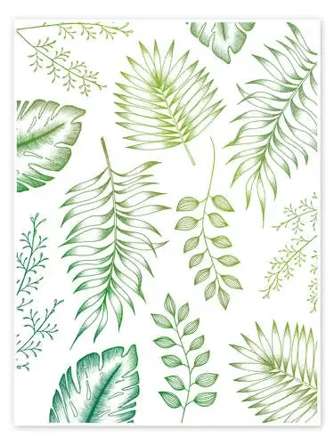 Hojas tropicales de Barlena