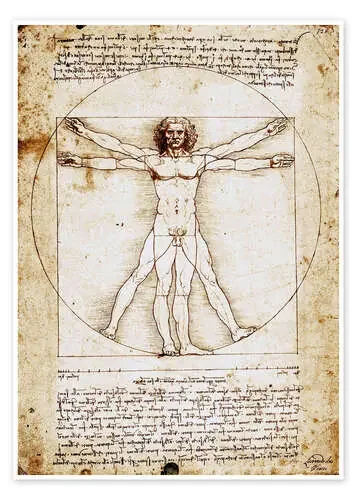 Hombre de Vitruvio I de Leonardo da Vinci Master Collection