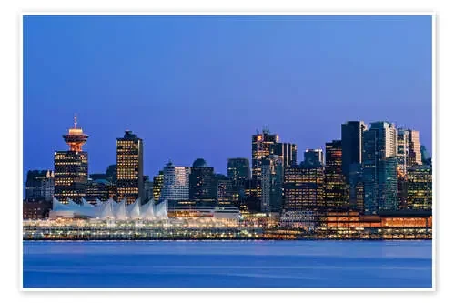Horizonte de vancouver en la noche de Rob Tilley Danita Delimont
