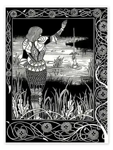 How Sir Bedivere Cast the Sword Excalibur into the Water de Aubrey Vincent Beardsley Master Collection