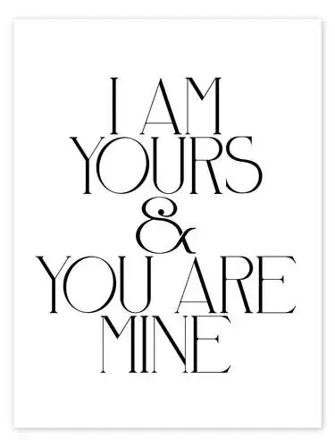 I Am Yours & You Are Mine de Typobox Editors Choice