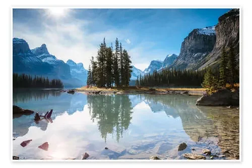 Icónica isla Spirit, lago Maligne, Canadá de Matteo Colombo