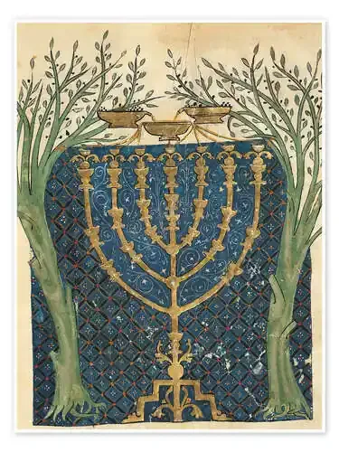 Illumination of a menorah de Joseph Asarfati Bridgeman Images