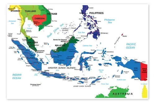 Indonesia – Political map, before 2002 Editors Choice