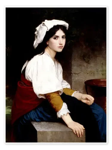 Italian girl at a fountain de William Adolphe Bouguereau ARTOTHEK
