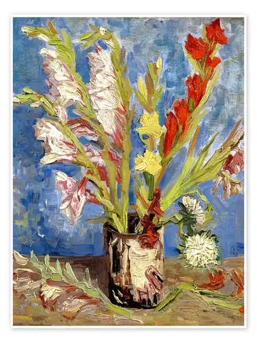 Jarrón con gladiolos y ramas de China de Vincent van Gogh Master Collection