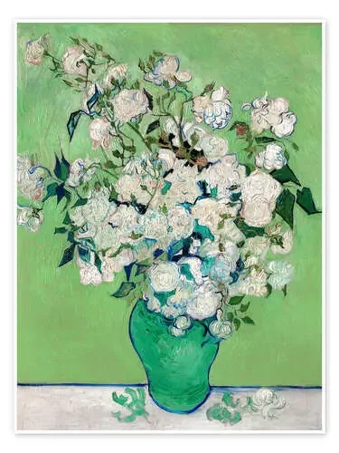 Jarrón con rosas de Vincent van Gogh Master Collection
