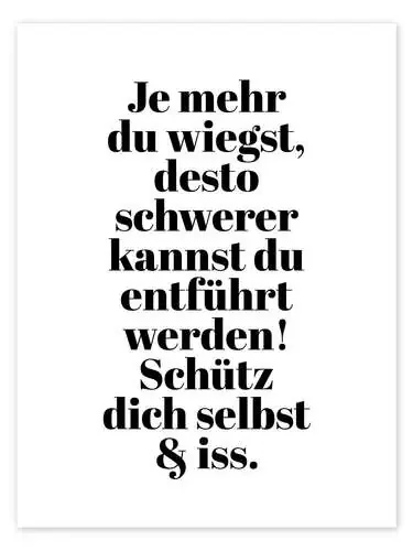 Je mehr du wiegst II de Typobox Editors Choice