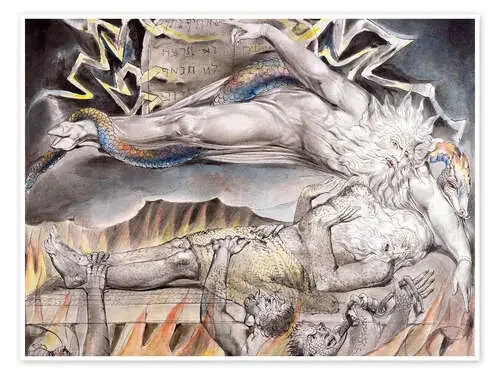 Job‘s Evil Dreams de William Blake Master Collection