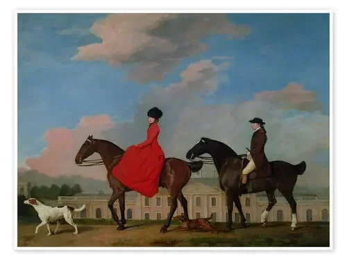John and Sophia Musters riding at Colwick Hall de George Stubbs Bridgeman Images