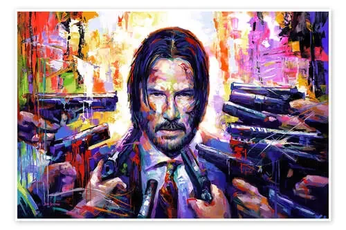 John Wick Pop Art de Leon Devenice