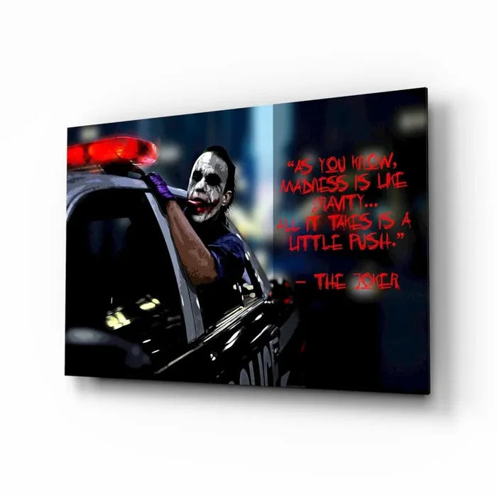 Joker Glass Wall Art – 28.5 » x 18 «