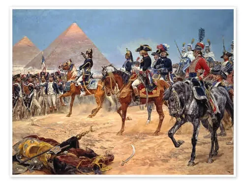 Kaiser Napoleon I. in Ägypten am 21. Juli 1798. 1911 de Richard Caton Woodville ARTOTHEK