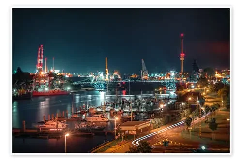 Kaiser Wilhelm Bridge and marina in Wilhelmshaven from above de Rainer Ganske
