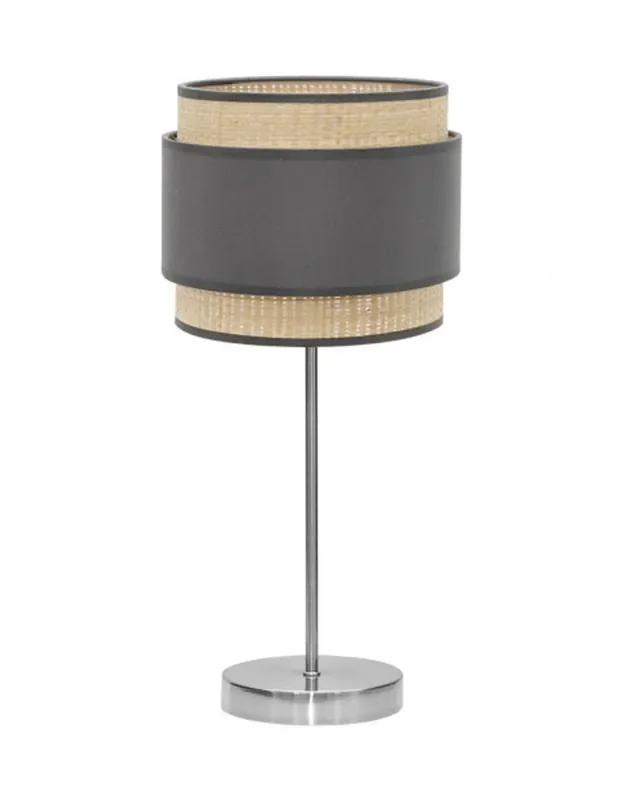 Kandy Lámpara de Mesa Natural y Gris Fabrilamp