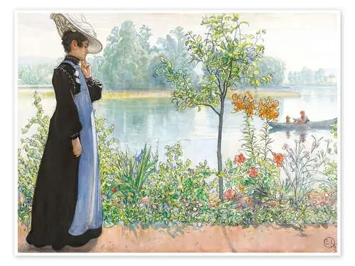 Karin en la orilla de Carl Larsson Master Collection
