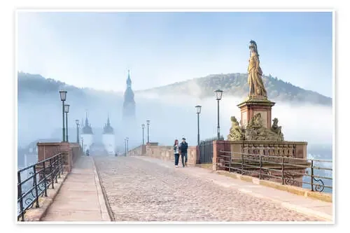 Karl Theodor Bridge and Old Town in Heidelberg, Germany de Jan Christopher Becke