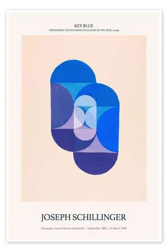 Key Blue – The Mathematical Basis of the Arts, 1934 de Joseph Schillinger Exhibition Posters