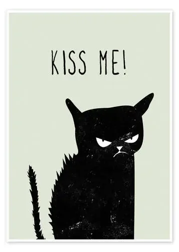 Kiss me (gato negro gruñon) de Amy and Kurt