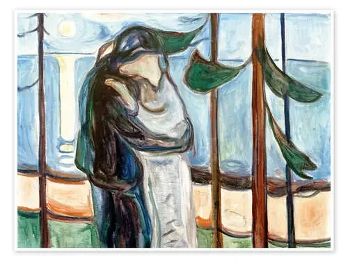 Kiss on the Shore by Moonlight de Edvard Munch akg-images