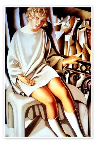 Kizette en el balcón de Tamara de Lempicka