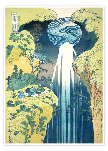 La cascada de Amida en Kiso de Katsushika Hokusai Master Collection