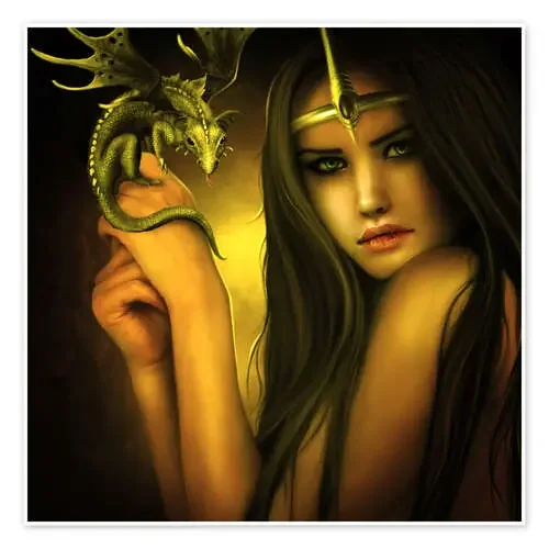 La chica y el dragón de Elena Dudina
