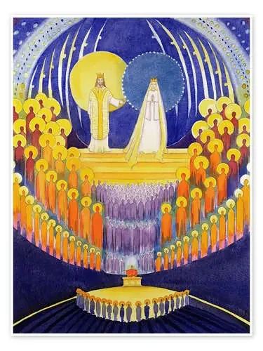 La Coronación de la Virgen María y el Espíritu Santo, 2003 de Elizabeth Wang Bridgeman Images