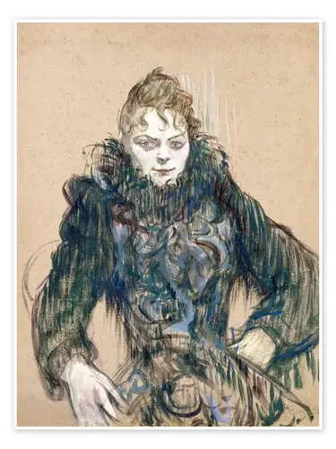 La femme au boa noir de Henri de Toulouse-Lautrec Master Collection