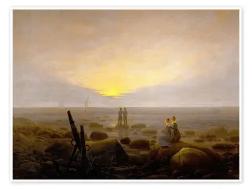 La luna sobre el mar de Caspar David Friedrich Master Collection