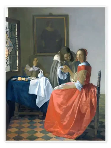 La niña con la copa de vino de Jan Vermeer Master Collection