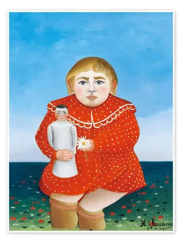 La niña con una muñeca de Henri Rousseau Master Collection