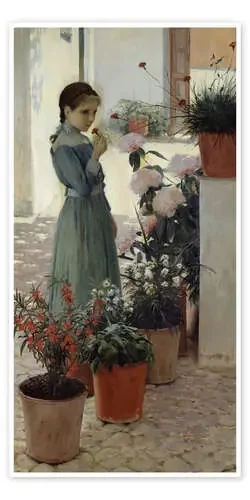 La niña de la clavelina (Teresa Mirabent Planas) de Santiago Rusiñol y Prats akg-images
