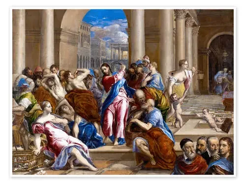 La purificación del templo de Dominikos Theotokopoulos (El Greco) Master Collection
