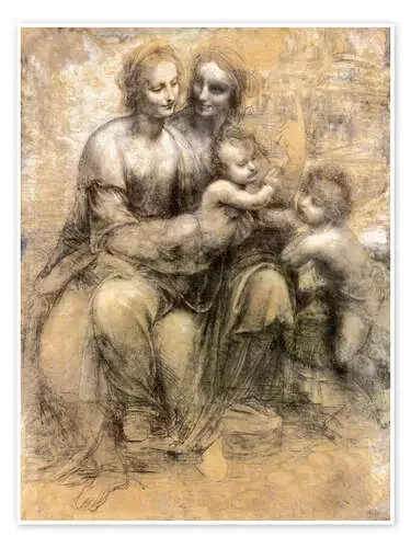 La Virgen y el Niño con Santa Ana y San Juan Bautista de Leonardo da Vinci Master Collection