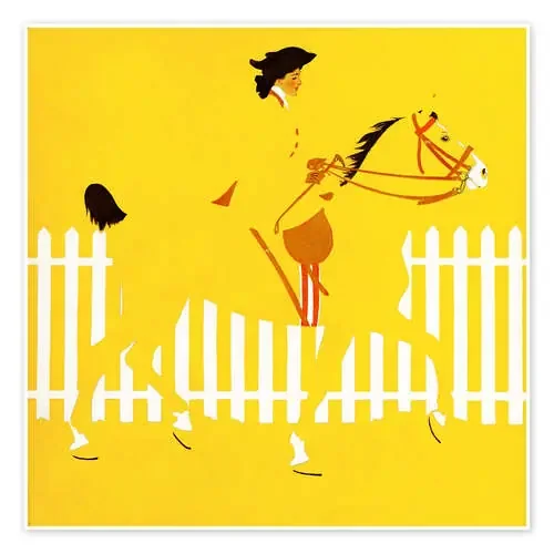 Lady With Horse on Yellow de Clarence Coles Phillips Master Collection