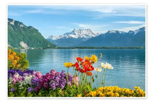 Lago de Ginebra en Primavera de Olaf Protze