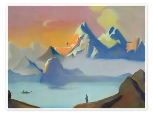 Lake and mountains in Tibet, 1936 de Nicholas Roerich ARTOTHEK