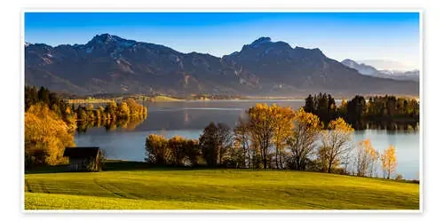 Lake in Bavaria with Alps de Michael Helmer