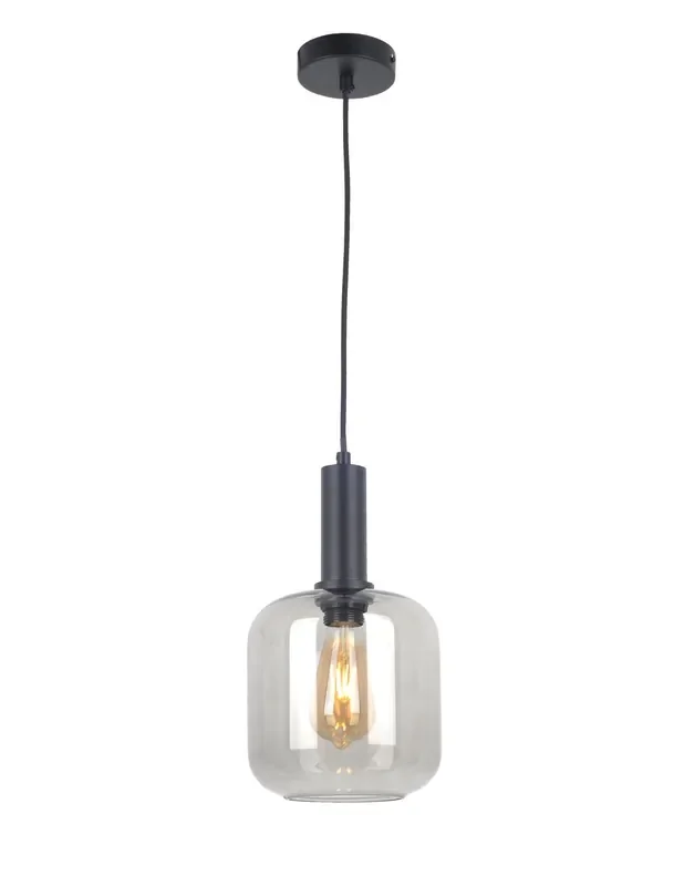 Lámpara Colgante Con Metal Negro