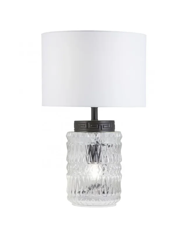 Lámpara de Mesa Cristal Doble Luz