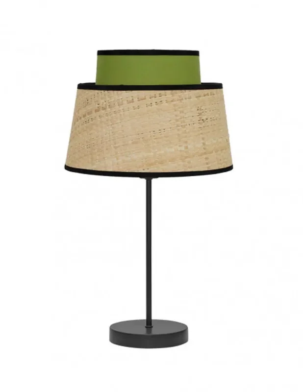 Lámpara de Mesa Natural y Verde