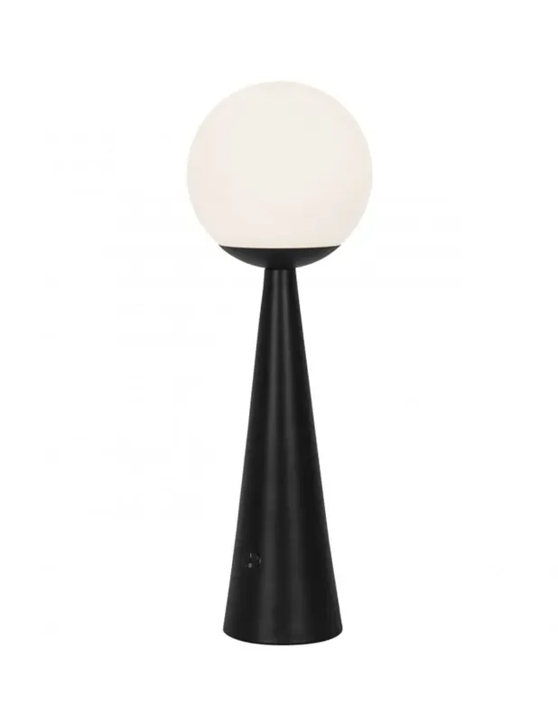 Lámpara de Mesa Negra con Tulipa Oferta