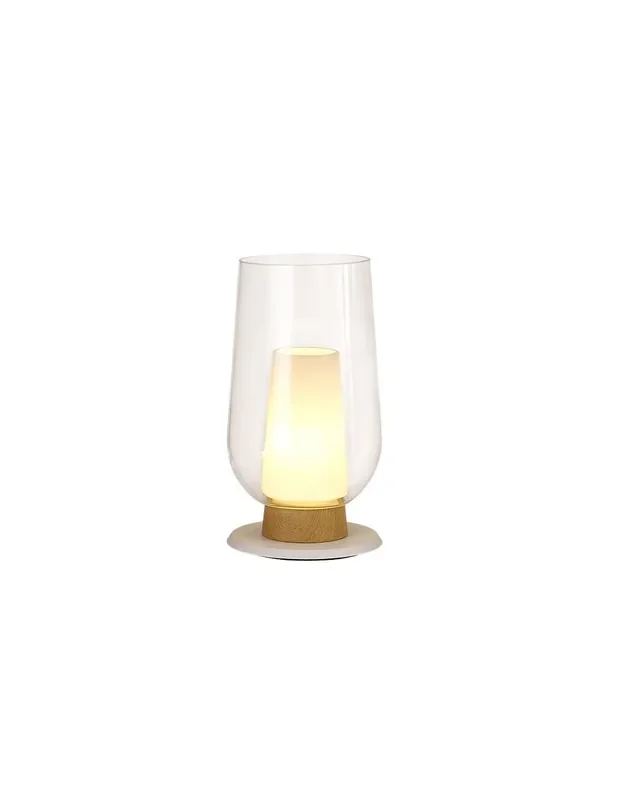 Lámpara de Mesa Nora Blanco/Madera