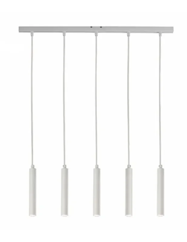 Lámpara de Techo Lineal con 5 Cilindros 22 cm para Bombilla