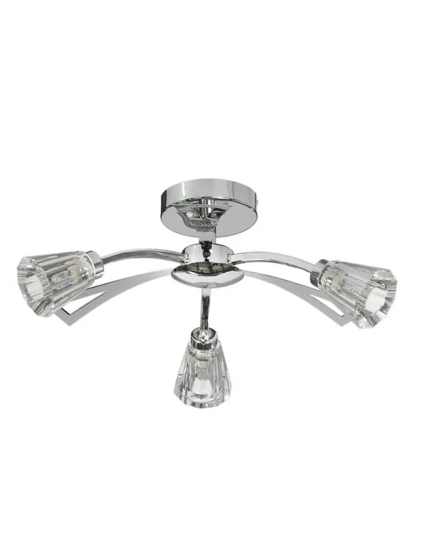 Lámpara Plafón Cristal Optico